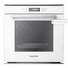 Forno de embutir elétrico Brastemp Vitreous 67 litros Branco com função ar forçado e painel touch - GOC60AB