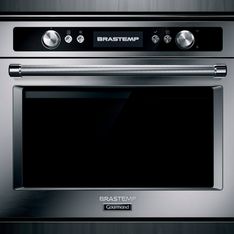 Micro-ondas de embutir Brastemp Gourmand 40 litros inox com Sistema 3D e Sensor Cooking -  BMO45AR