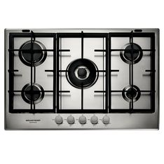 Cooktop 5 bocas Brastemp Gourmand Inox com duplachama e trempe com ferro fundido - BDK75DR