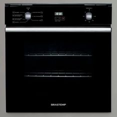 Forno de embutir elétrico Brastemp 84 litros Preto com convecção e timer touch - BOC84AE