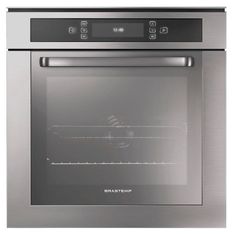 Forno de embutir elétrico Brastemp 67 litros cor inox com Função Ar Forçado e Painel Touch   - BO260AR